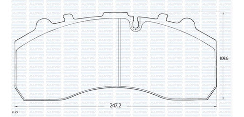 Front and Rear Brake Pad Set for Mercedes Benz 1938 S 1