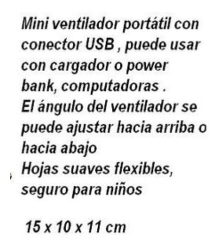 Ventilador Portable O Mesa Usb O A Pilas Color Naranja 1