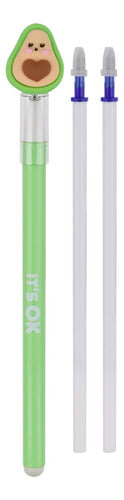 Wero It's OK Fruity Designs Erasable Roller Pen + 2 Refills 4