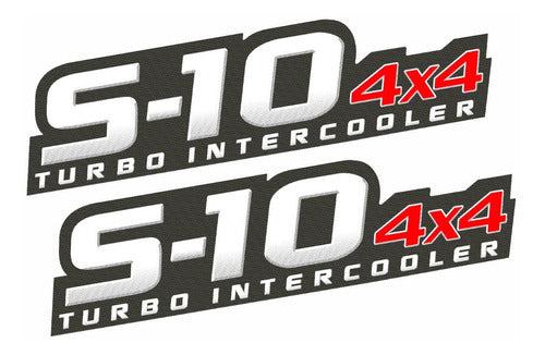 Par Adesivos S10 4x4 Turbo Intercooler Aço Escovado Fgc 3