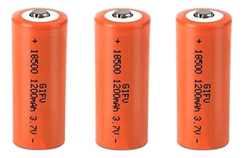 Generic Pack X3 Rechargeable Lithium Batteries 1200 mAh 3.7V TY18500 0