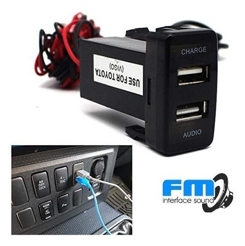 USB Port for Toyota Hilux for Data and Charging 3