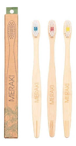 Meraki Biodegradable Bamboo Toothbrush Pack of 3 6