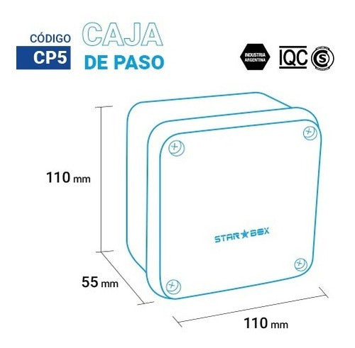 Star Box IP65 Waterproof Junction Box 110x110x55 - 1 Unit 3