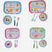 Fancy House Baby Dinner Set 4 Pcs - Plate + Bowl + Cutlery 7