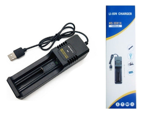 LI-ON Charger Rechargeable Battery Charger 18650 Lithium USB 5V 4