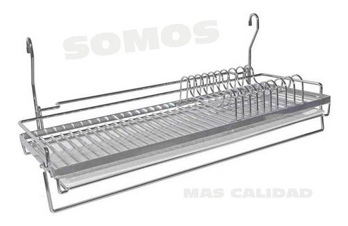 Häfele Chrome Dish Drying Rack with Removable Tray 2