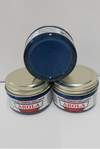 Crema Para Cuero Arola Color Azul Francia 1