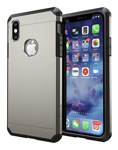 Funda De Alta Resistencia Para iPhone X / iPhone XS Gris 0