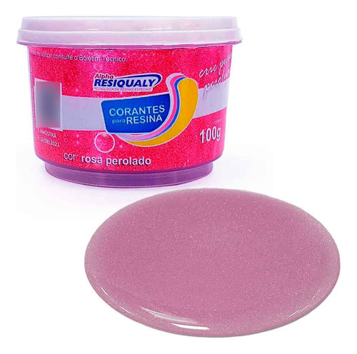 Corantes Para Resina - Cor Rosa Perolado De 100g 0