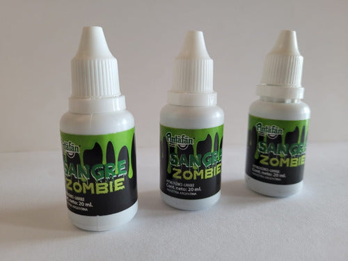 Sangre Zombie Verde 20 Ml Hipoalergenico Lavable X 3 Unid 5