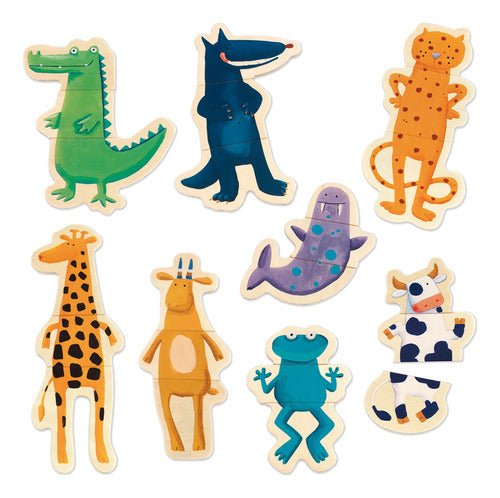 Djeco Crazy Wooden Magnetic Animal Game 1