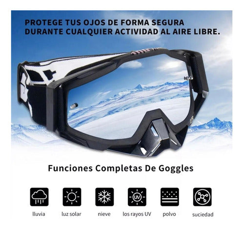 Montoya Importadora Gafas Antiparras Motocross Lentes Proteccion Esqui Ciclismo 7