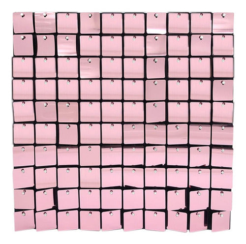 Panel Shimmer Espejos Color Rosa Plata Rectangular 30 X 30cm 0