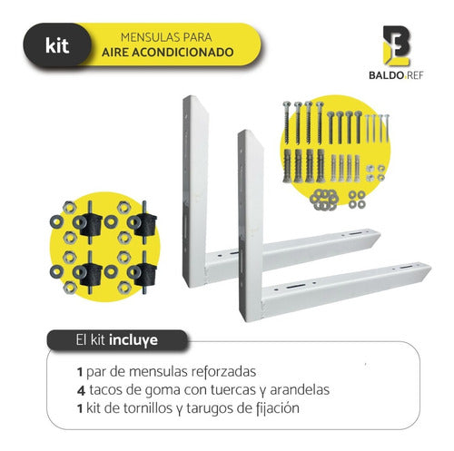 Kit Ménsulas Tornillos Tacos Aire Acondicionado 6000 A 9000 1