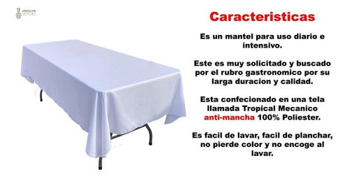 Rectangular Tablecloth 2.00 x 1.50 Ideal for Events 5