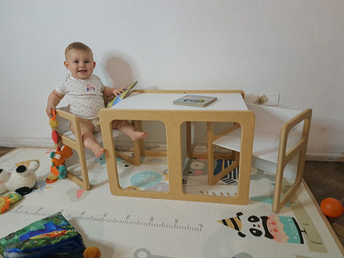 Huellas Montessori Table and Two Chairs Set 1