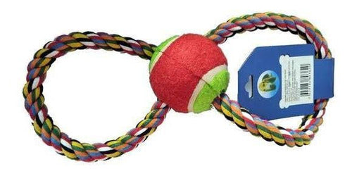 DOG ROPE TOY Pelota Tennis Con Soga Juguete Para Perro 0