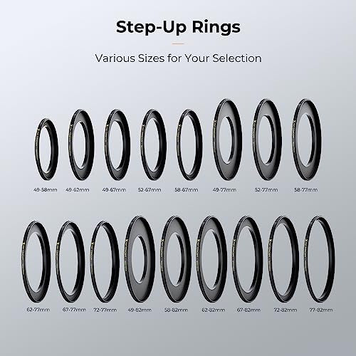 K&F Concept 67mm To 82mm Step-Up Lens Filter Adapter Ring 3