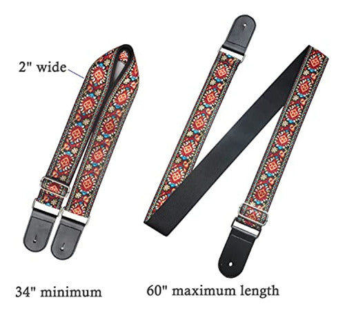 Farcaya Guitar Strap Acoustic Electric Bass Guitar Strap Ja 1