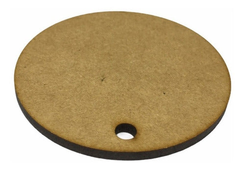 100 Círculos Llavero Mdf 6cm Diam. 3mm Espesor Con Agujerito 2