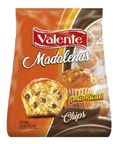 Valente Vanilla Madalenas With Chocolate Chips 180g 0