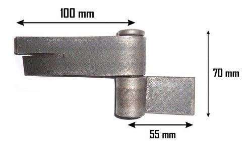 Set of 4 Reinforced Hinges 1 1/4x3/16 Inch Welding - Ideal for Metal Doors and Gates 1