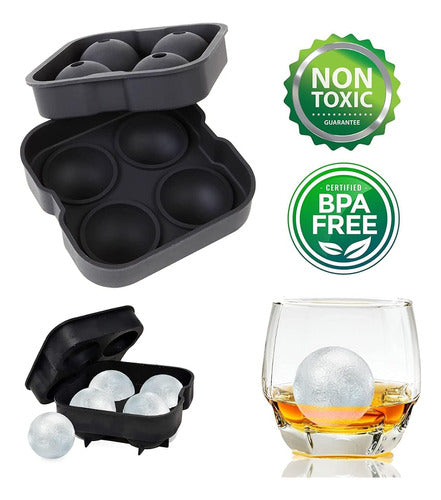 Art Home Ice Sphere Mold Silicone Cube Tray for Whisky 1