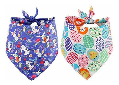 Boombone Easter Dog Bandana Paquete De 2 - Bufanda Triangula 0