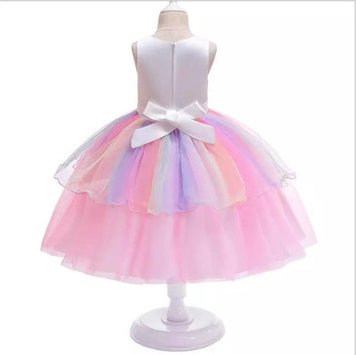 Dress Princess Unicorn Embroidered Tulle + Headband 6