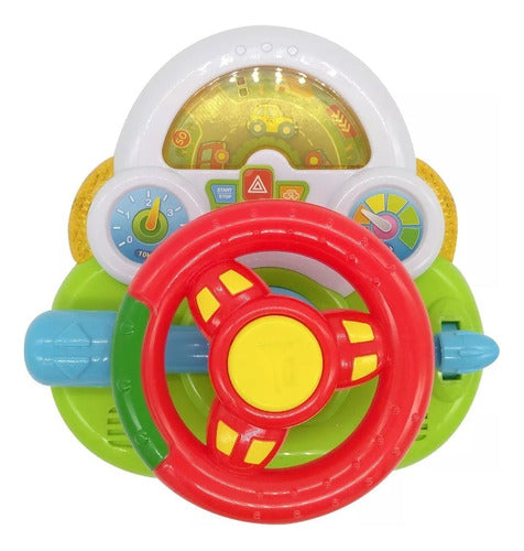 Volante Interactivo Para Bebe Con Luz Sonido Poppi Wd3740 1