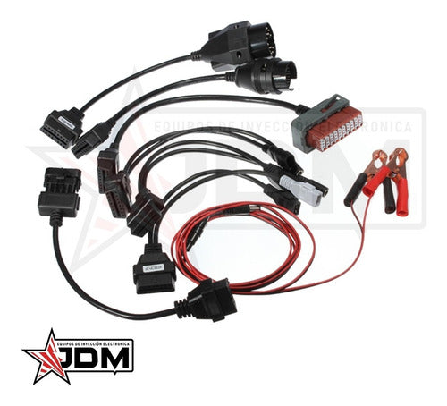 Kit 8 Cables Autos Adaptadores Obd2 Autocom Delphi 5