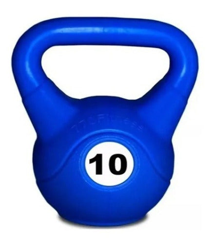 PVC Coated 10kg Functional Crossfit Kettlebell by TTS DEPORTES 0
