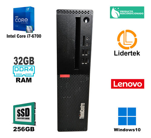 Pc Escritorio Lenovo M710s Core I7-6700 32gb Ram 256gb Ssd 1