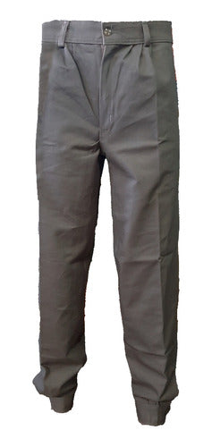 Beige Field Pants in Steel Brown Gabardine Size 44 0