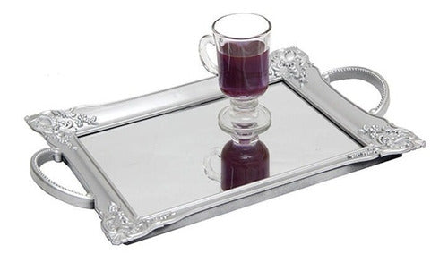 VGO Bandeja Rectangular Con Vidrio Hermosa (BP3002) 0