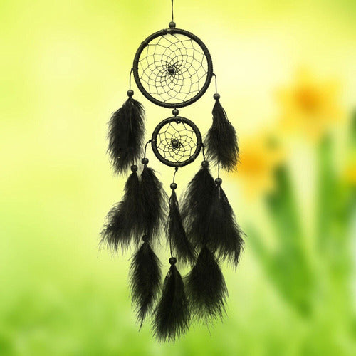 Ipoouer Black Feather Dream Catcher for Hanging on the Wall 1