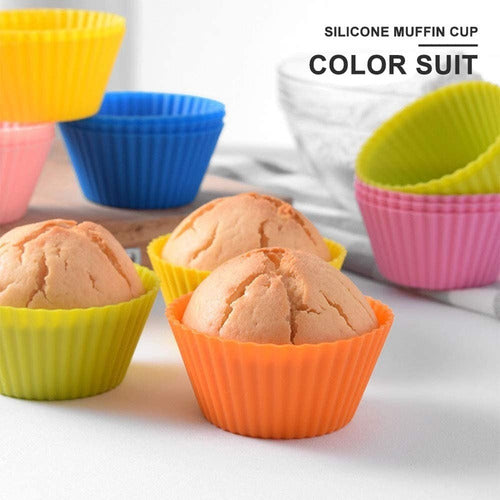 Levys Bazar Reusable Silicone Muffin Cups X12 For Oven & Microwave 2