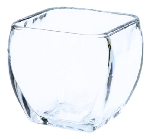 Crisa Square Glass Vase 300 Ml 8.4x9.2 Cm Votive 0