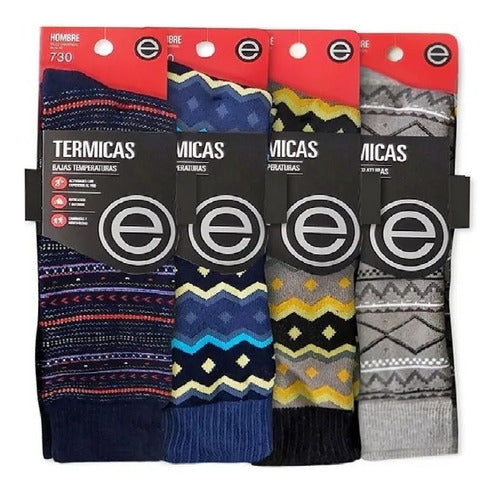 Men's Ski High Thermal 3/4 Socks Element Pack of 6 0