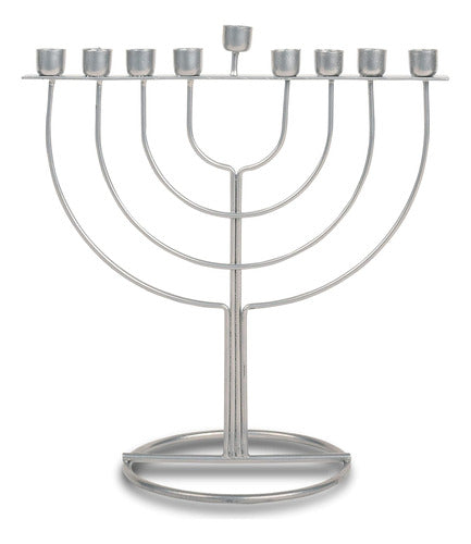 Ner Mitzvah Hanukkah Menorah - Fits All Standard Chanukah Candles - Sleek Pink V-Shaped Design 0