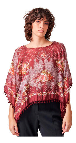 Spiga 31 Blusa Grande Poncho Mujer Playa Mayor Set X6 #15044 2