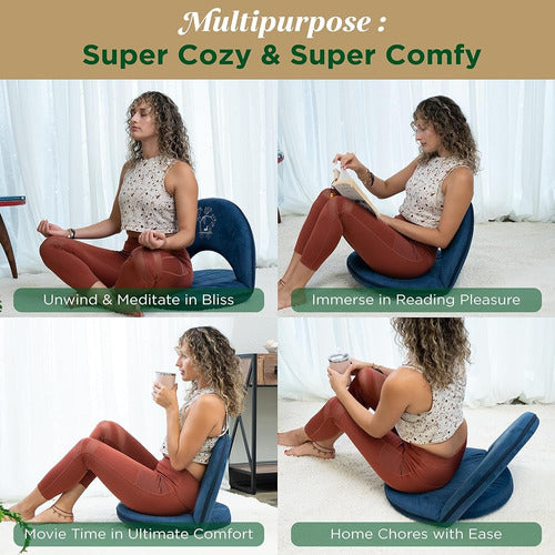 Silla De Meditación Japonesa Con Respaldo Para Adultos - Sil 2