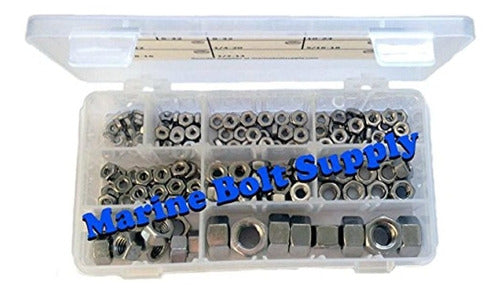 Marine Bolt Supply Tipo 316 Stainless Steel Hex Nut Assortment Kit 0