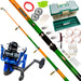 Waterdog Combo Mar Fishing Kit - Reel + Telescopic Rod 3.90m + Lines + Weights 0