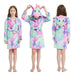 Children's Unicorn Plush Flannel Pajama Bathrobe ® Rainbow Star Unicorns 12