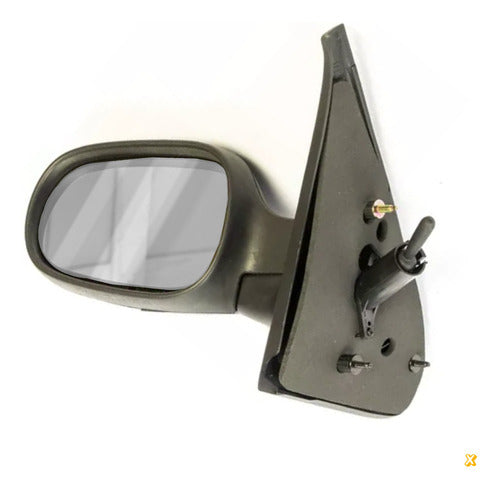 Left Manual Side Mirror for Renault Clio 2 - Black 1