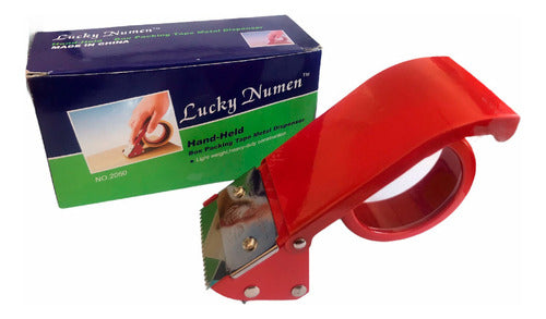 Lucky Numen Porta Cinta Embalaje 48mm Metálico Racionador Sin Mango 0