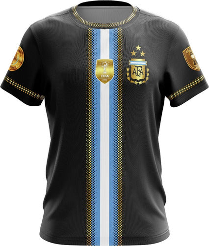 Argentina Afa Champions Edition Black Di Maria T-Shirt 1