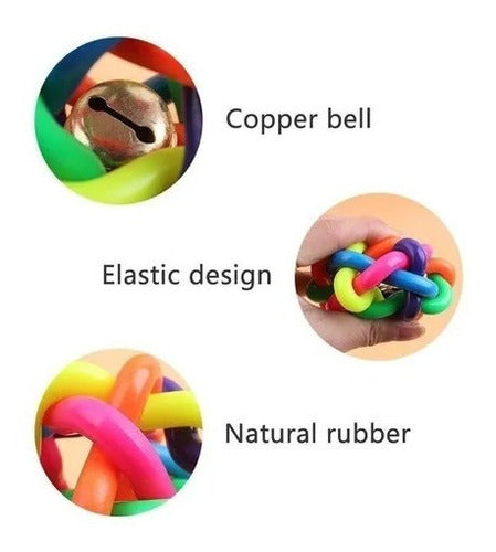 Generic Pet Toy Braided Ball with Bell 8.5cm 13038 1